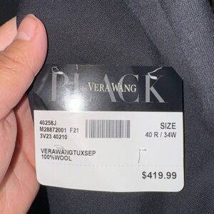 Vera Wang Black Wool Tuxedo